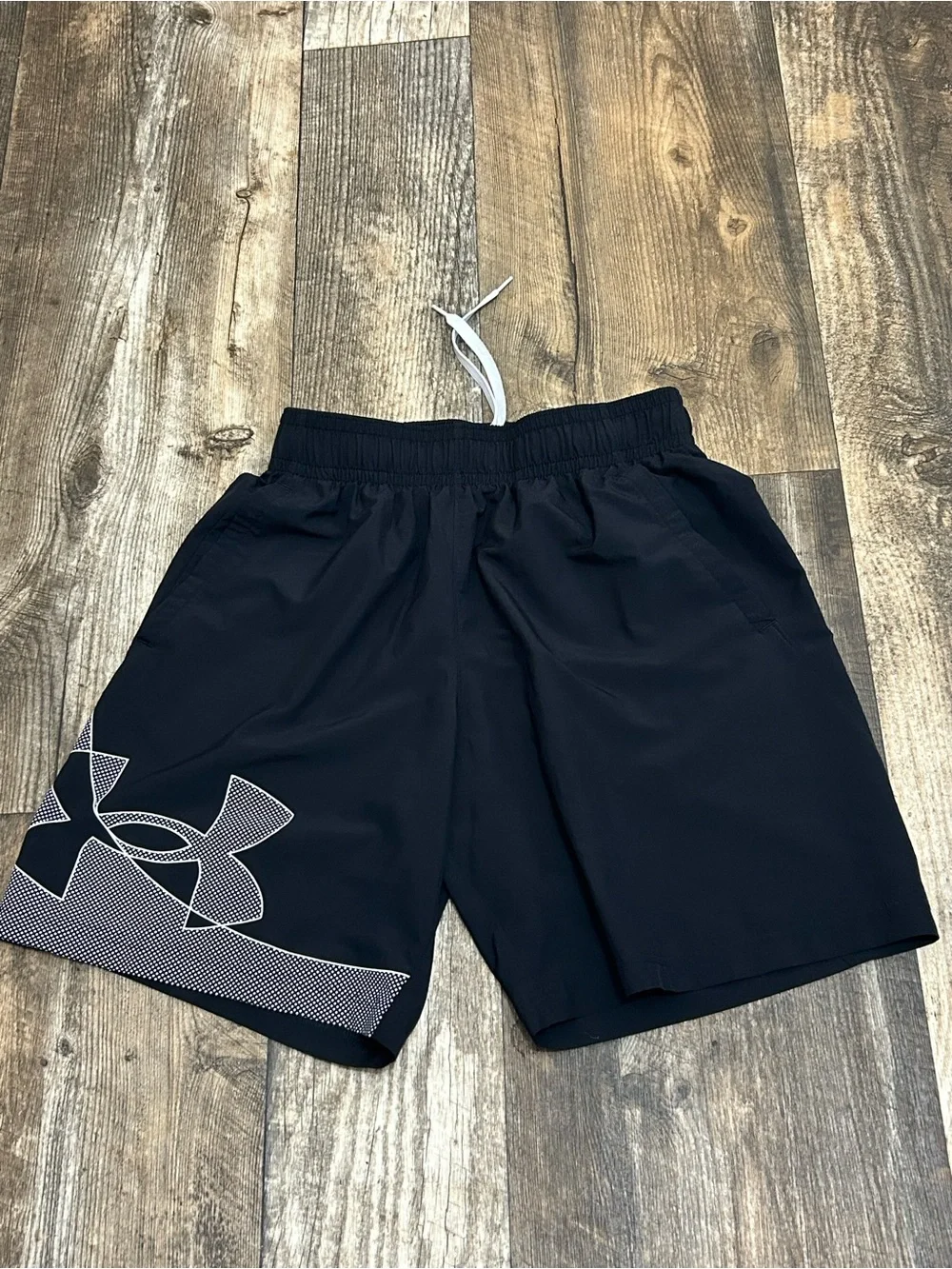 Under Armour black Athletic Logo-Accent Shorts MD